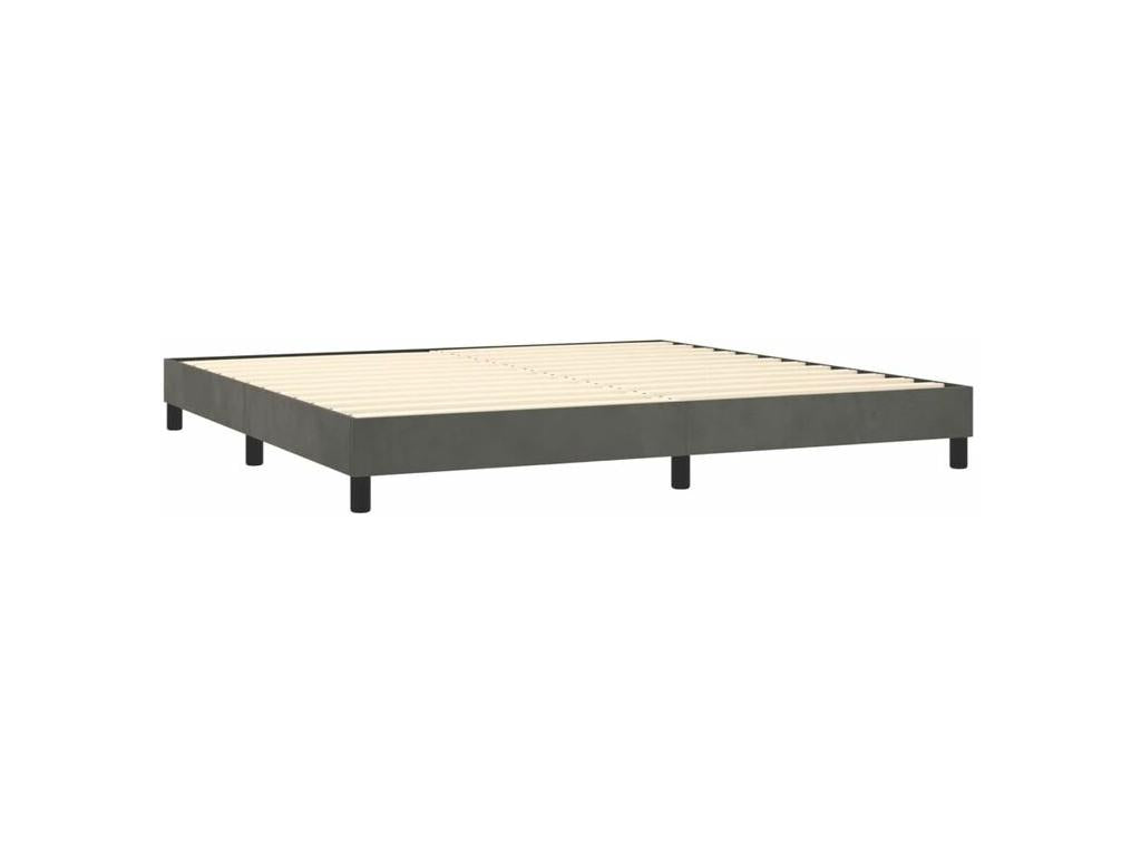 Domopure bed base and mattress, Dark Grey 200x200 Velvet CPXN76818