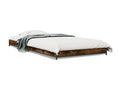 Smoked oak bed frame 90x190 cm engineered wood and metal UVGS58135