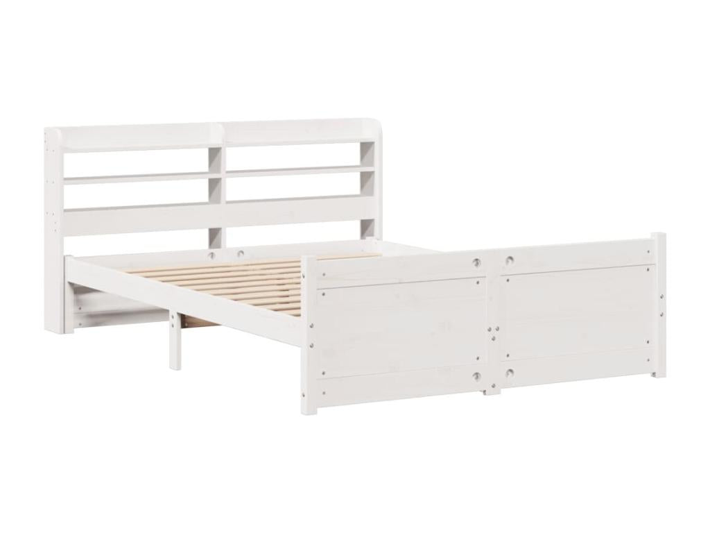 Bed frame with headboard, mattress not included, white, 150x200 cm NOYF84013