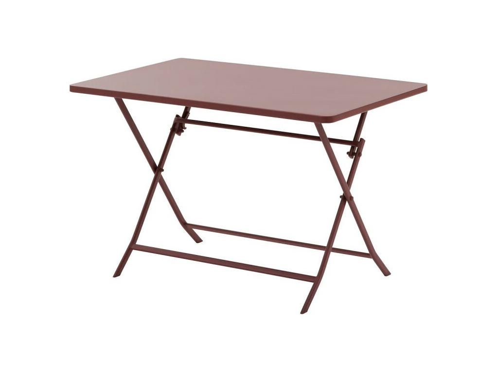 Chicyla 4-piece folding rectangular table, burgundy color, Chicyla SHSZ79989