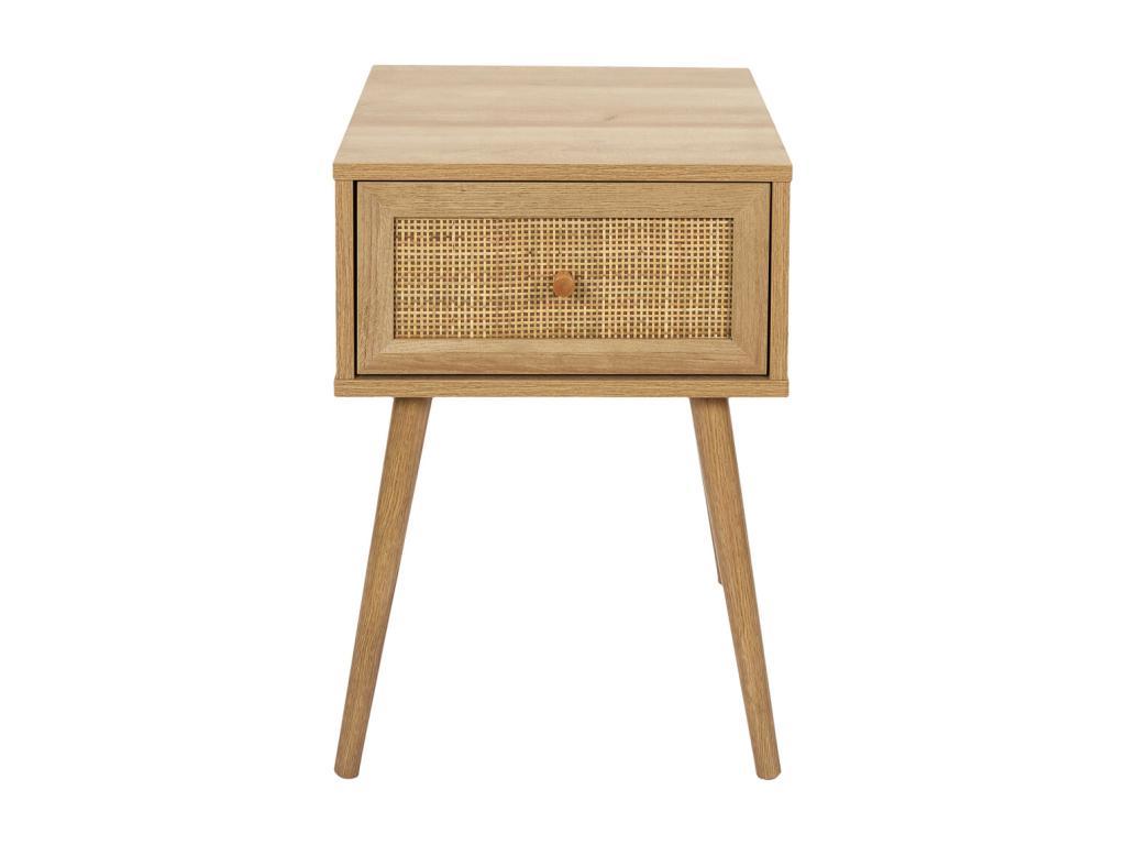 Domopure 1-Drawer Bedside Table 55cm Natural BEGE64091