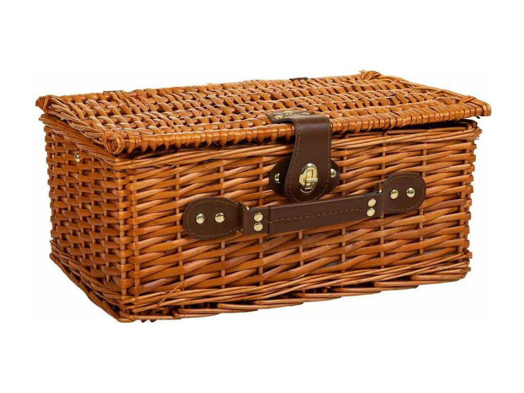Brown picnic basket 40x28x20h QJWV17287