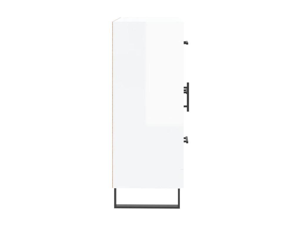 High-gloss white sideboard, 69.5x34x90 cm, engineered wood, PKWV13538