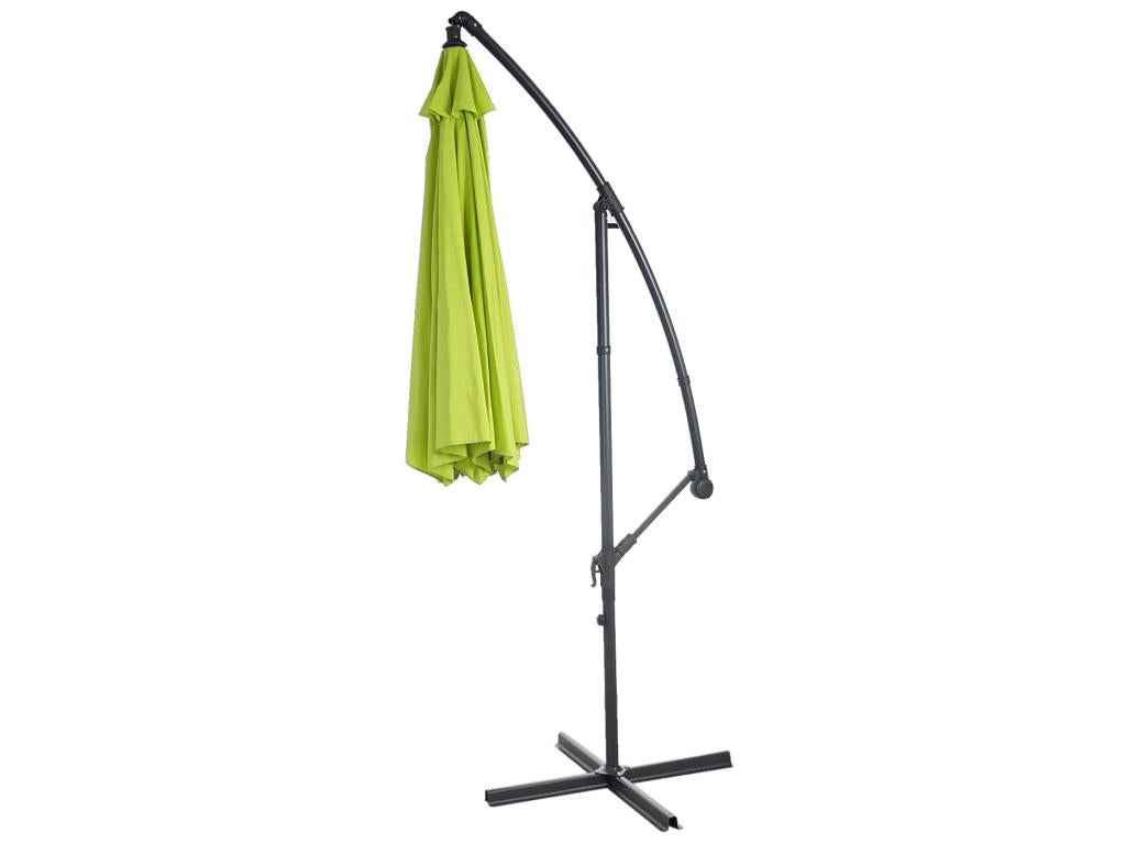 Domopure 3m Semi-Offset Sunshade - Green, Tiltable, No Support KRSP01776