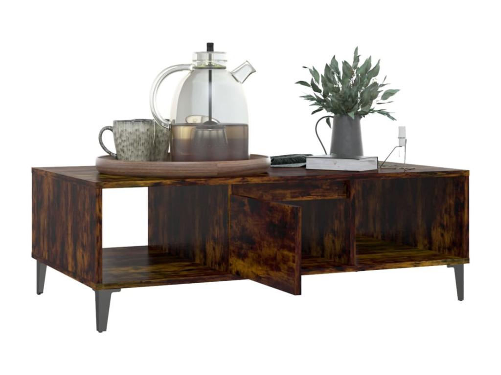 Smoked Oak Coffee Table 103.5x60x35 cm Chipboard AEUK41040
