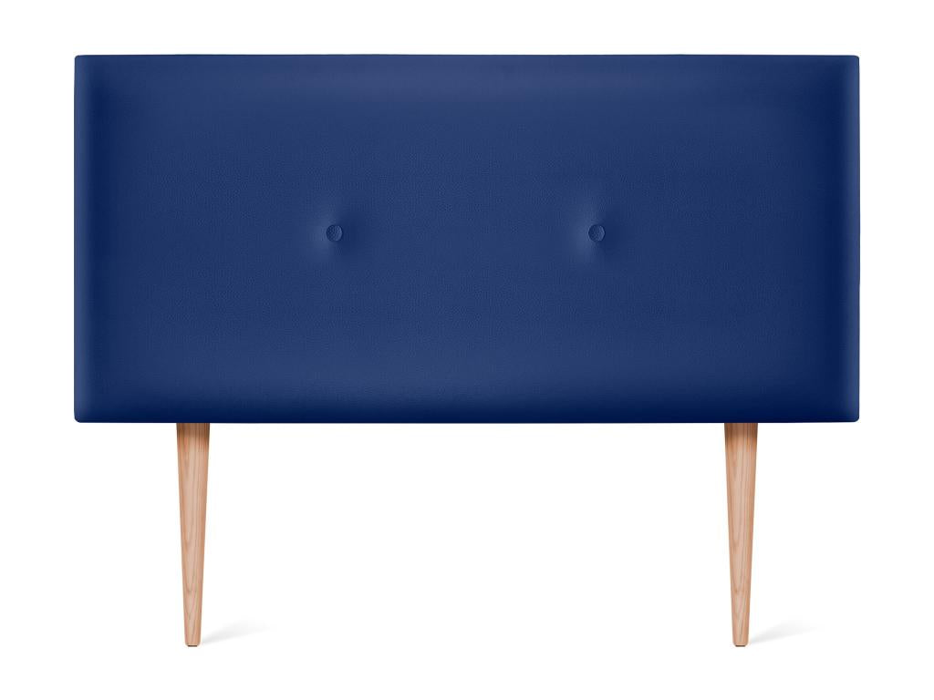 Chicyla Smooth Faux Leather Headboard with Buttons 105x105cm with Legs for 105cm Beds - Blue YKBM04989