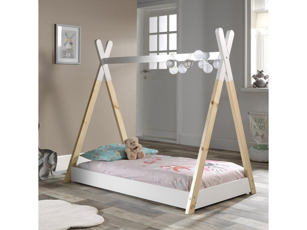 Chicyla - Chicyla Floor Bed 70x140cm in Pine, Chicyla Shape, Mattress DONL96498