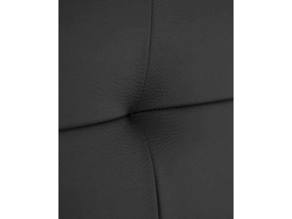 Black faux leather upholstered headboard 135x80cm - Domopure NDTG63667