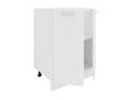 Domopure Kitchen Cabinet, 60cm Wide, Hinged Doors, Esilo White Kitchen Base Unit PPDB09703