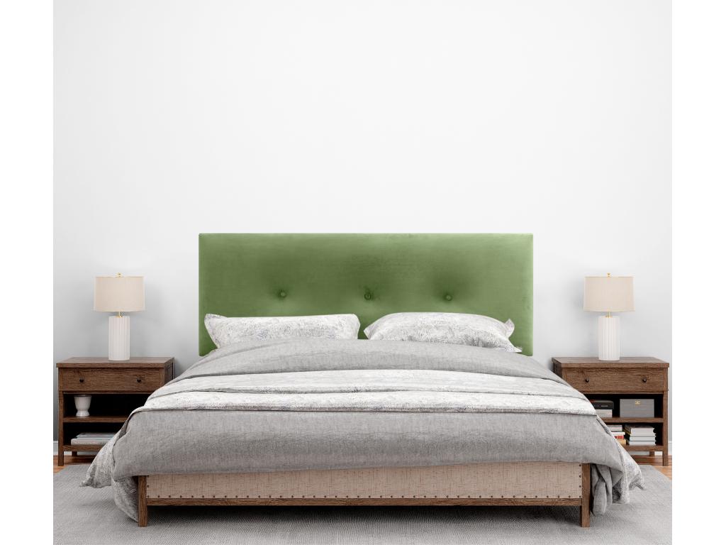 Chicyla Smooth Velvet Headboard with Buttons 135x105 with Bed Legs 120/135/140 - Green Chicyla BOZG89132