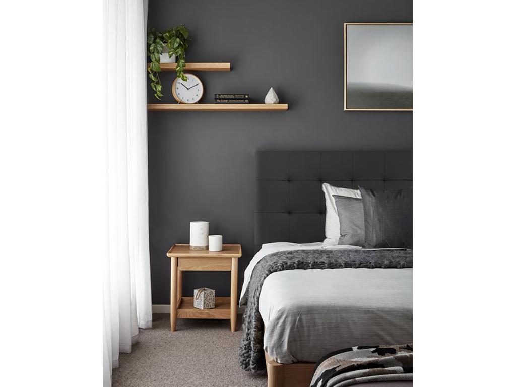 Black faux leather upholstered headboard 135x80cm - Domopure NDTG63667