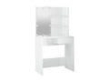 Dressing table with LED, bright white, 74.5x40x141 cm, BVKQ36309