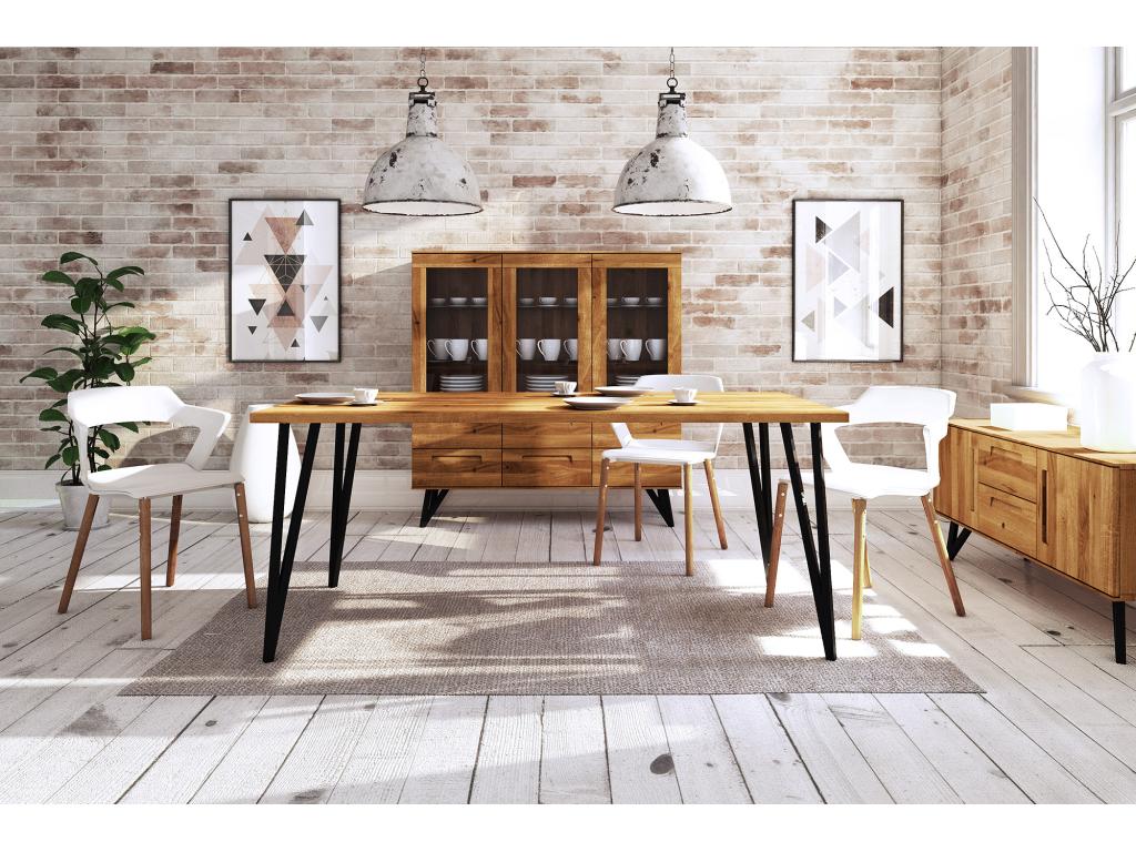 Chicyla - Dining table 100x170 in natural oiled wild oak XUBU71895