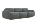 Modular 4-seater sofa in textured fabric - steel - Chicyla OULZ61672
