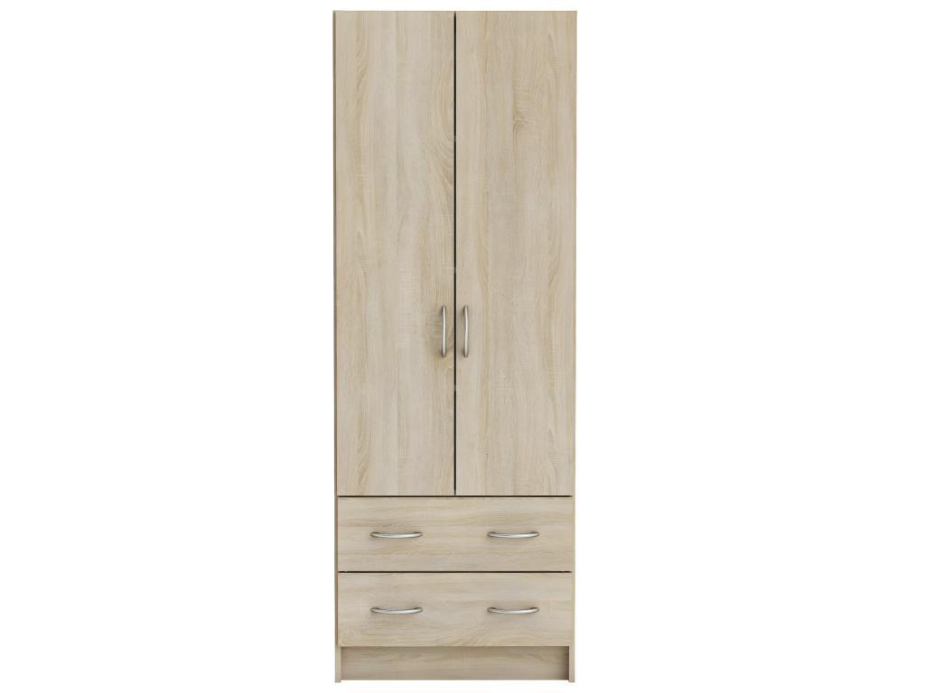 Wooden storage cabinet, brushed oak color - 60.9x169.5x41.1 cm DLWY55747