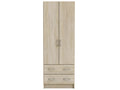 Wooden storage cabinet, brushed oak color - 60.9x169.5x41.1 cm DLWY55747