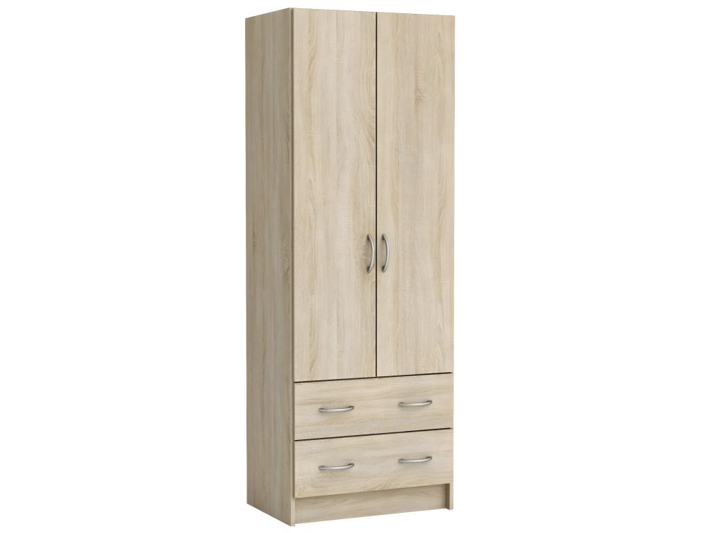 Wooden storage cabinet, brushed oak color - 60.9x169.5x41.1 cm DLWY55747
