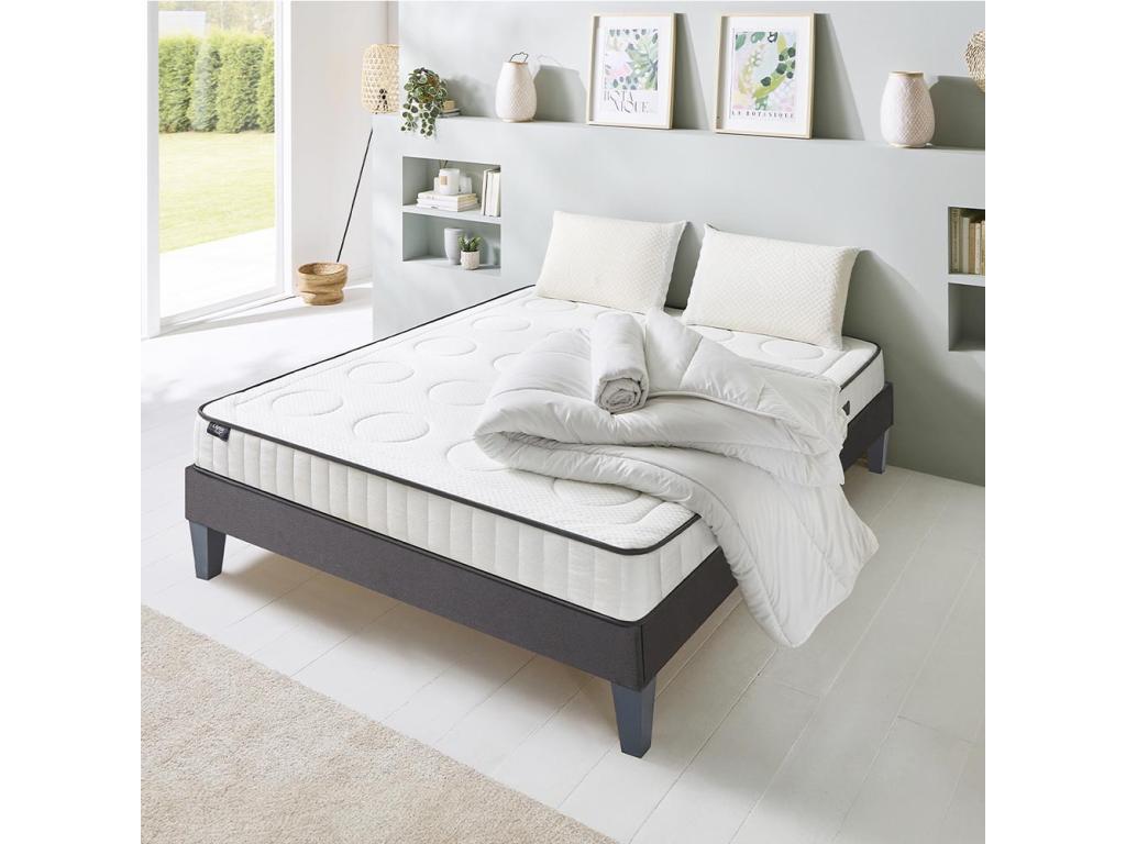 Chicyla - CRISTAL Ready-to-Sleep Pack 90x190 cm - Memory Foam Mattress, Wooden Slatted Base, Accessories FHKP39335