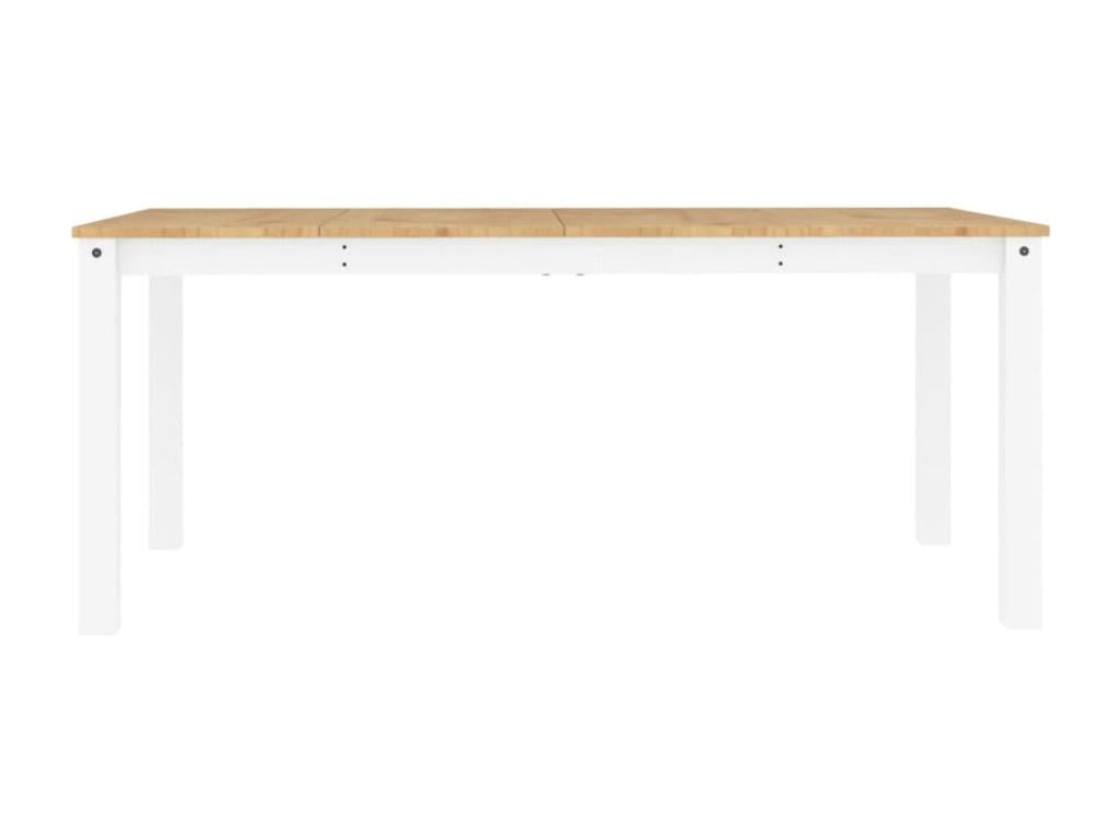 Domopure white dining table 180x90x75 cm solid pine wood QBCT55264
