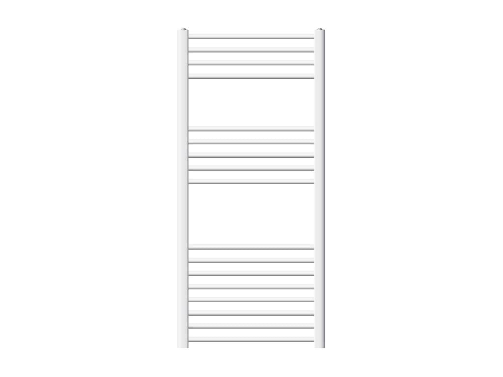 Domopure Designer Radiator 600x1200 mm White Side Connection Curved Shape WCET73140
