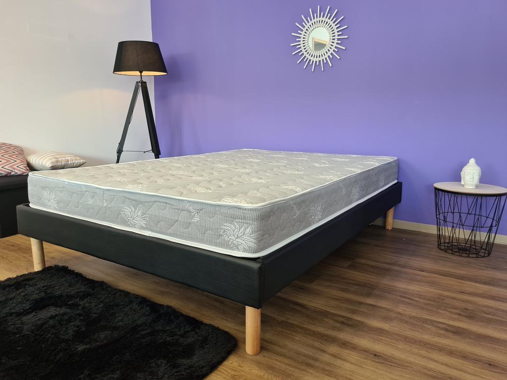 Set of 2 Mattresses 70x190x19.5 cm - One Side Soft Support and One Side Firm Support - Domopure Reference - Fabric RTWI73275