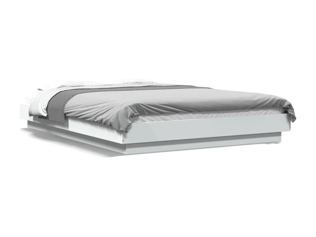 White bed frame 120x190 engineered wood TKJG14834