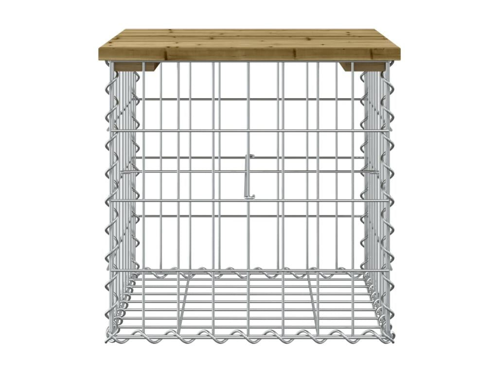 Gabion-style garden bench, 43x44x42 cm, impregnated pine wood, CLLB14856
