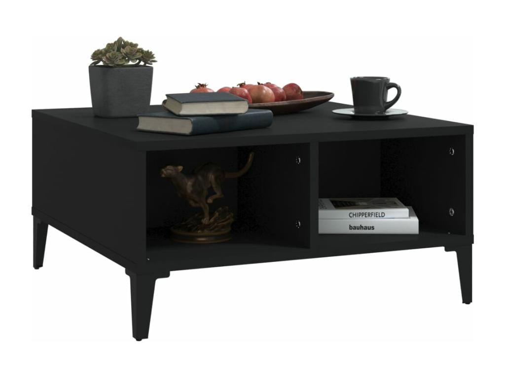 Coffee table, black, 60x60x30 cm, chipboard, VADI45903