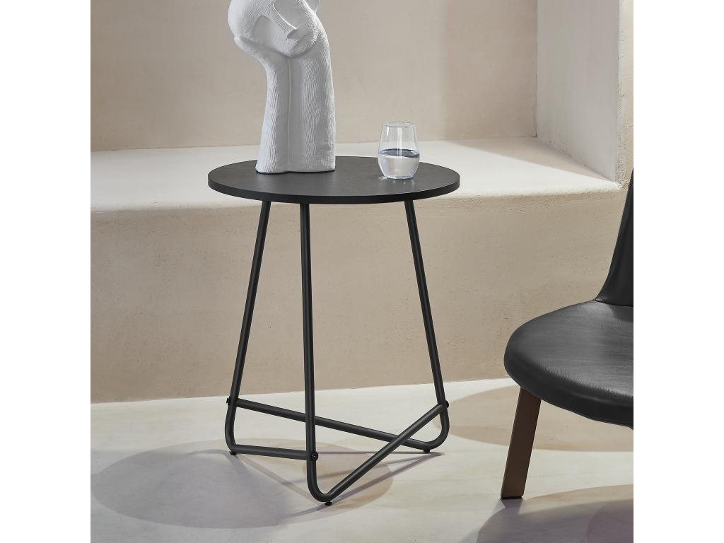 Chicyla round side table 55x45 cm black Chicyla IUIQ82739