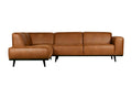 STATEMENT - Left-hand corner sofa, 4-seater, cognac eco-leather, CLAS17789
