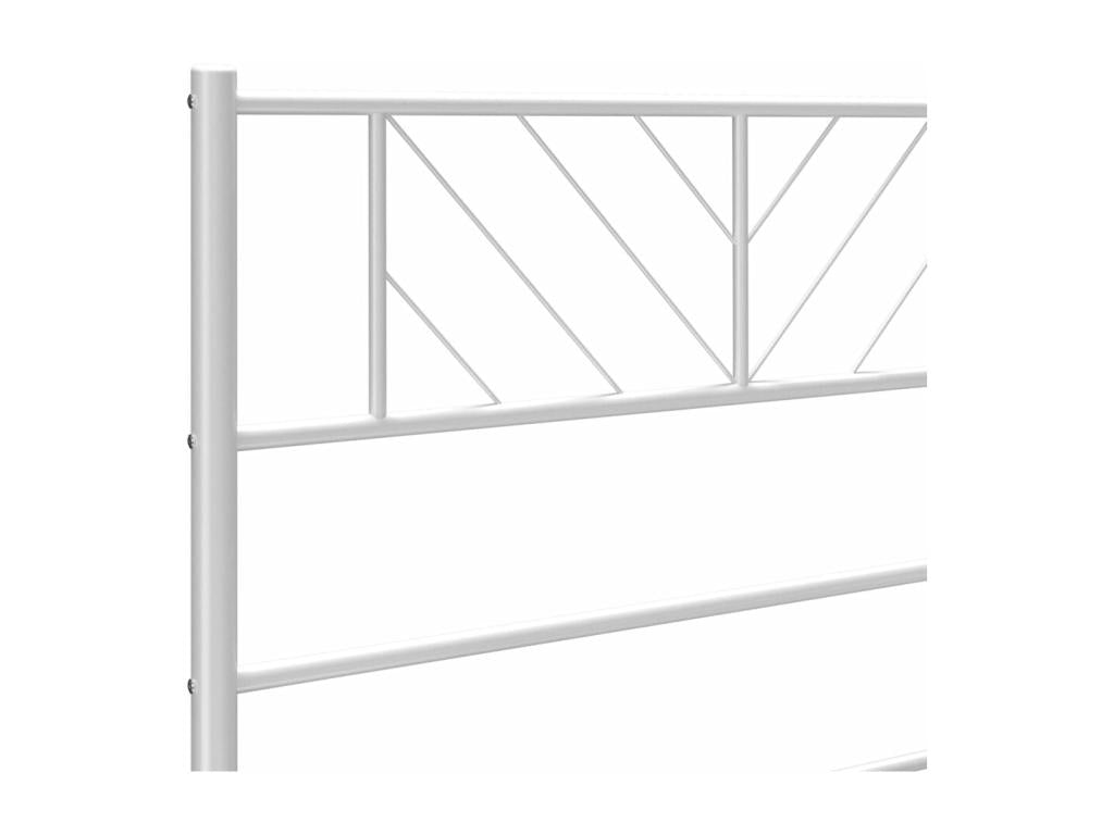 Metal bed frame without mattress, with white footboard, 80x200cm VJFD55335