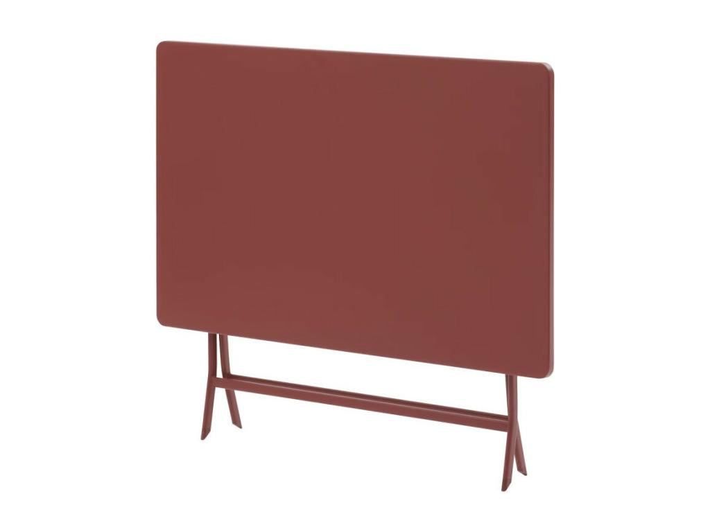Chicyla 4-piece folding rectangular table, burgundy color, Chicyla SHSZ79989