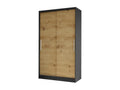 Domopure 162 Black Wardrobe - Domopure Oak 200x100x58cm Sliding Wardrobe Doors WFWJ71910