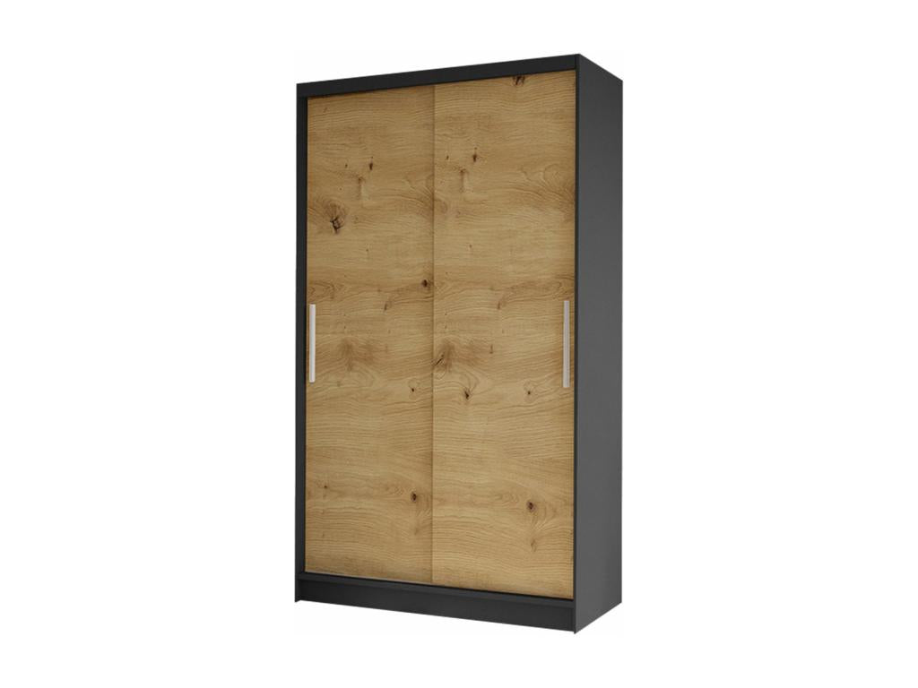 Domopure 162 Black Wardrobe - Domopure Oak 200x100x58cm Sliding Wardrobe Doors WFWJ71910