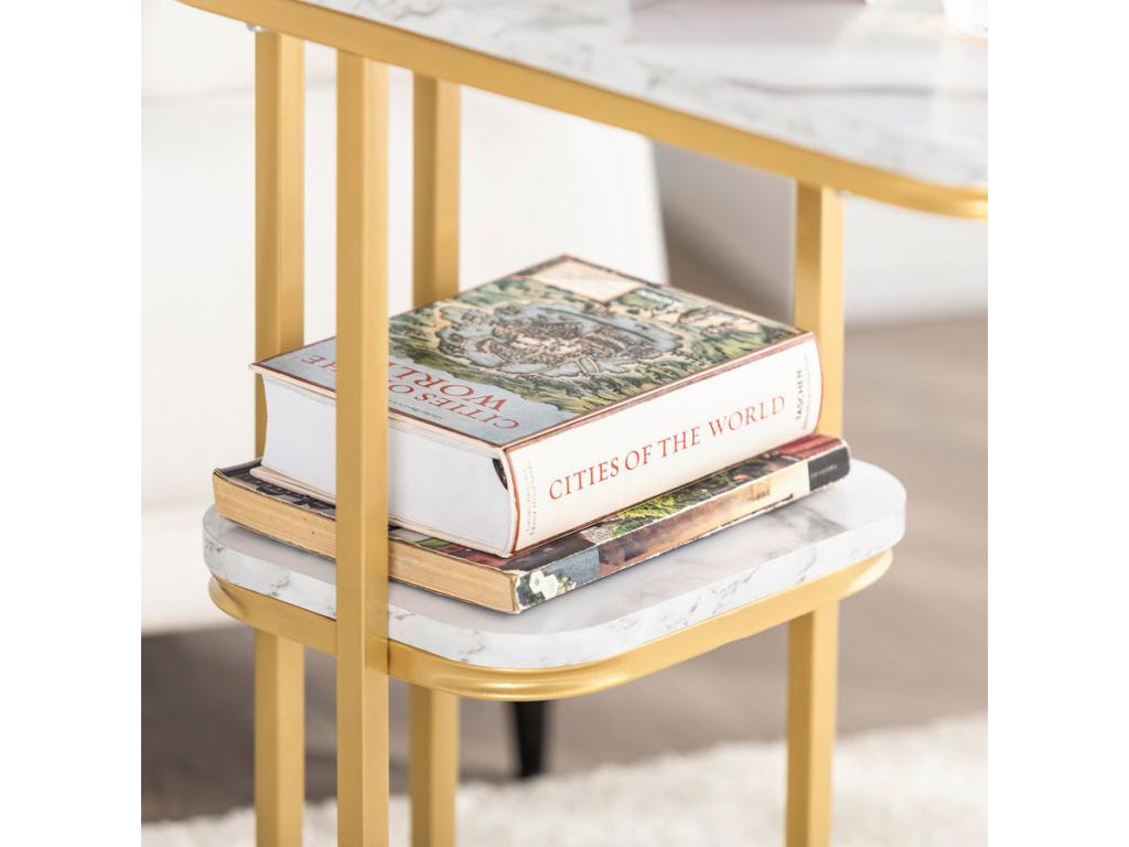 Modern Side Table, End Table, Coffee Table, Bedside Table, Effect Fbt110-g ITWG78864