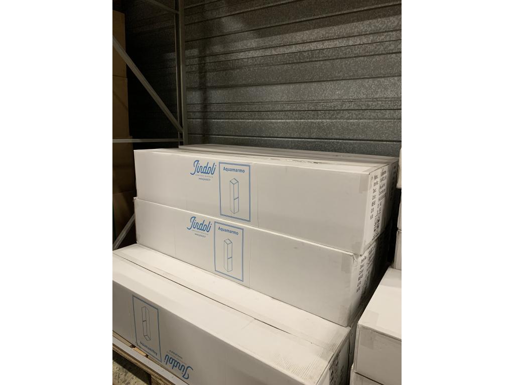 Domopure LRXN27019 120cm Grey Lacquered Bathroom Column