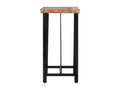 Bar table 55x55x107 cm solid reclaimed wood and iron EFJR43252