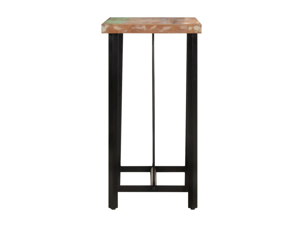Bar table 55x55x107 cm solid reclaimed wood and iron EFJR43252