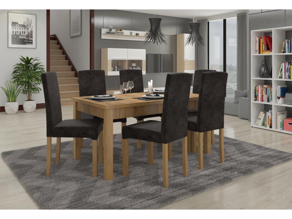 Light beech wood chair with choice of fabric Zakria-Tissu 27101 UYGT58339