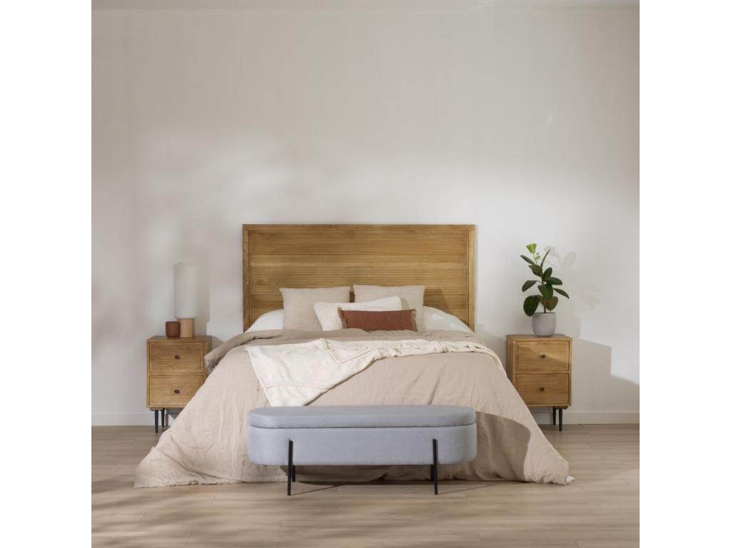 Upholstered bench, Grey, 120x42 cm, YBEQ92796