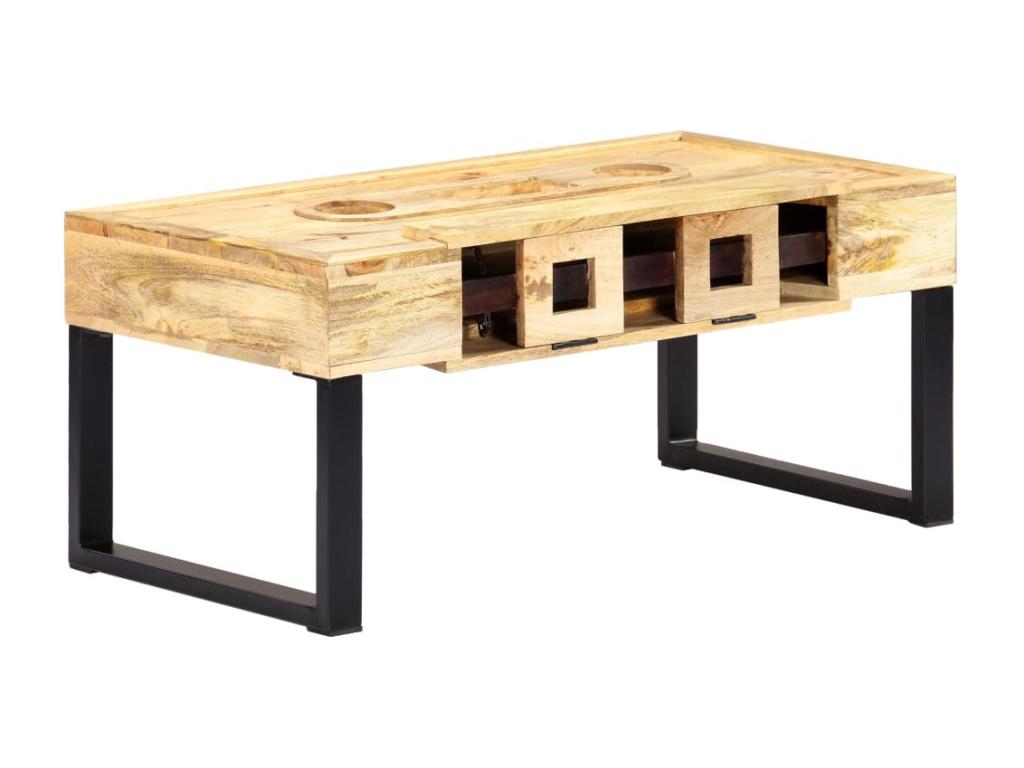 Cassette Style Coffee Table 100x52x45 cm Solid Mango Wood PMRN26554