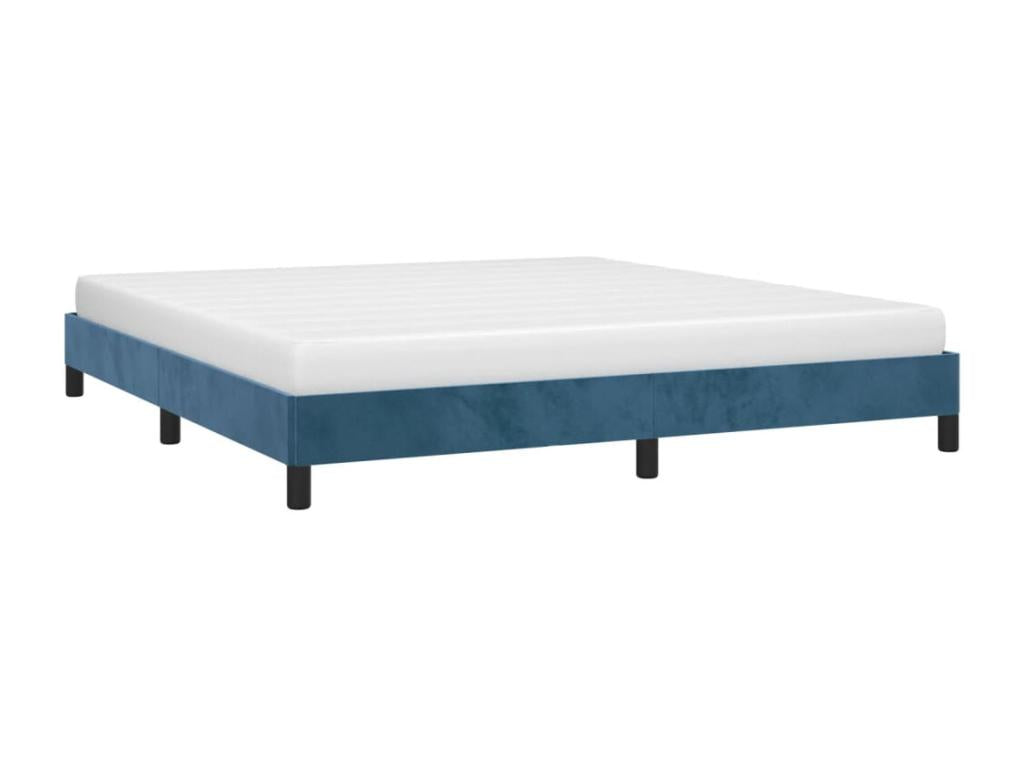 Dark blue velvet bed frame (mattress not included) 180x200 cm