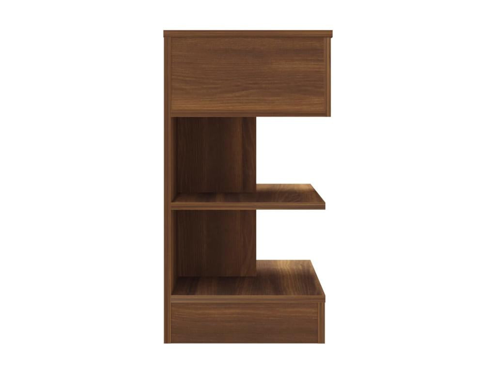 2-Piece Bedside Tables, Brown Oak, 40x35x65cm, Engineered Wood, MRRC66422