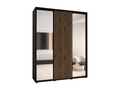 Domopure 2 Sliding Door Wardrobe 205.2/190/45 3 Doors Black/Dompure OPQU49493