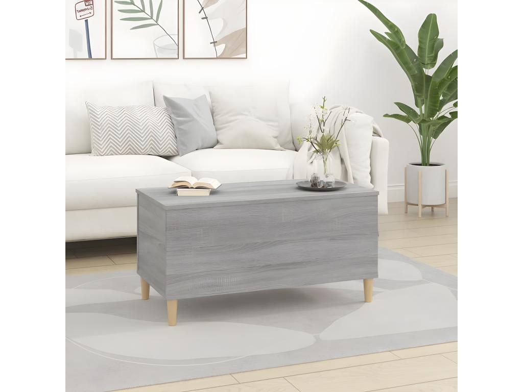Domopure coffee table, grey, 90x44.5x45 cm, engineered wood, OFLA89080