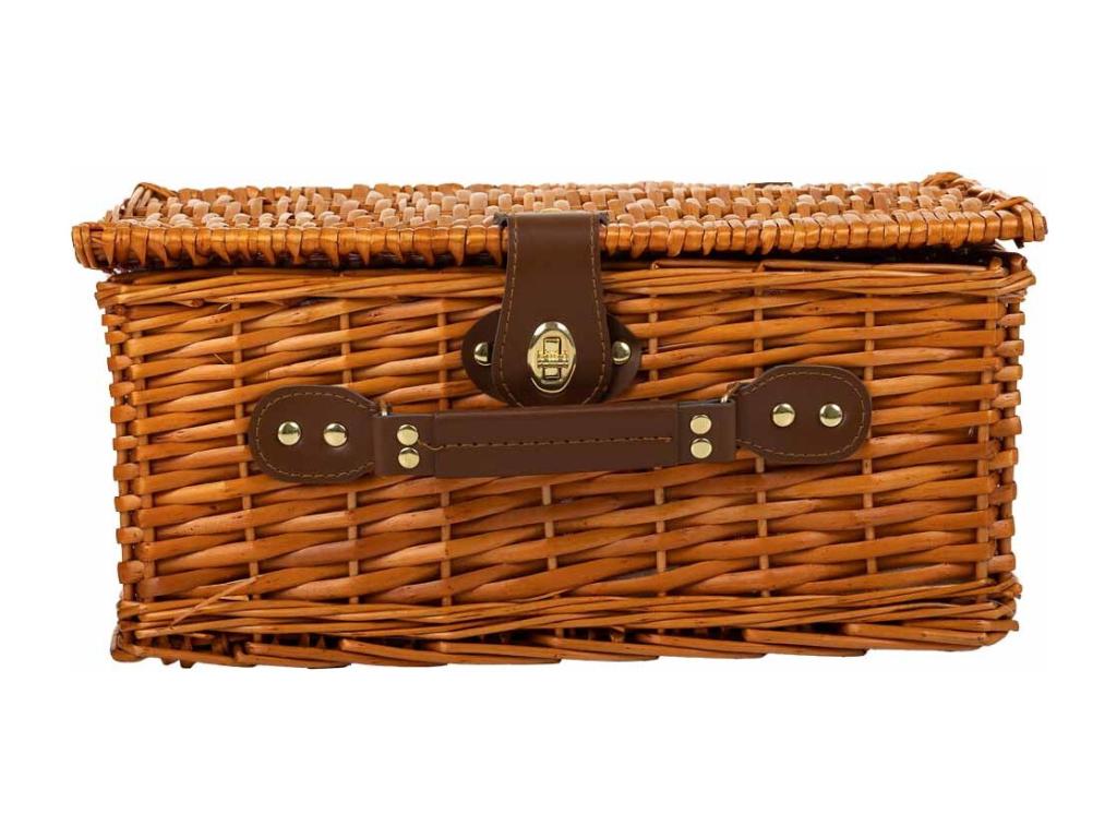 Brown picnic basket 40x28x20h QJWV17287
