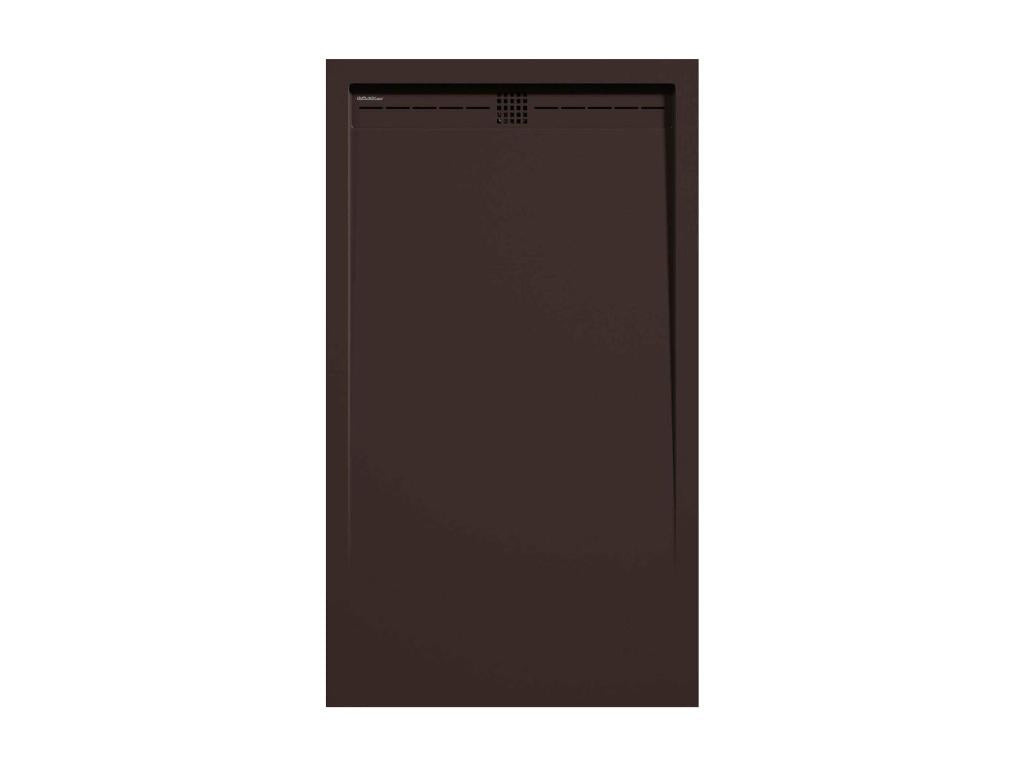 Chocolate shower tray with smooth finish, Meublori CACH color grid - 200x90 cm