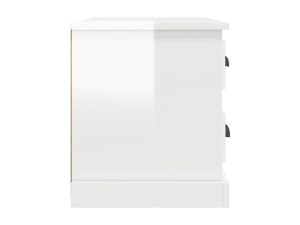 High-gloss white bedside table 60x39x45 cm BGIJ54831