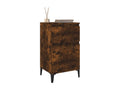 2-piece bedside tables in smoked oak, 40x35x70 cm QMCG68329