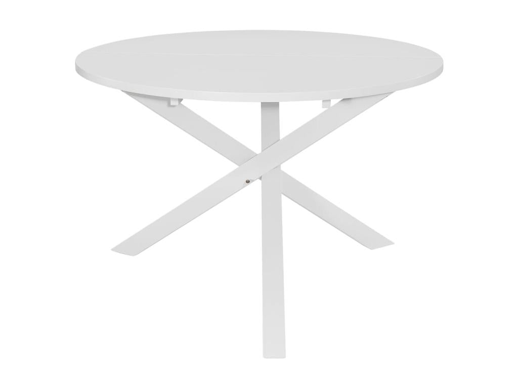 White wood-effect coffee/dining table, 120x120x75 cm, 0902298 BJDJ43760